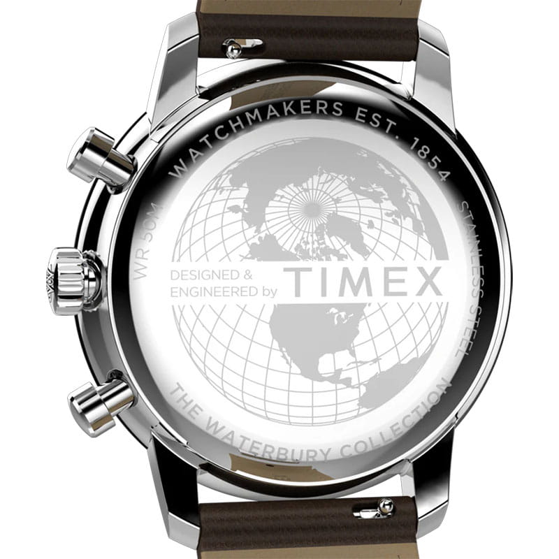 Timex Waterbury Metropolitan Chronograph TW2Y23500 - pełny dekiel z grawerem