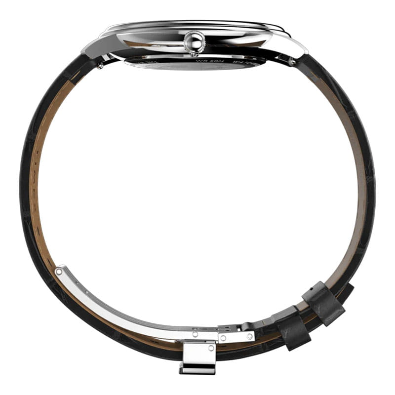Timex Waterbury Metropolitan Sub Second TW2Y23100 - profil koperty z widoczną koronką