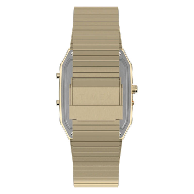 Timex Q Reissue 1982 Ana-Digi TW2Y06000 - stalowa bransoleta z zapięciem na zatrzask