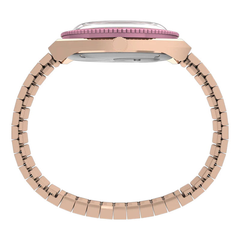 Timex x Peanuts Q Timex In Bloom TW2W83800 - profil zegarka z widoczną koronką