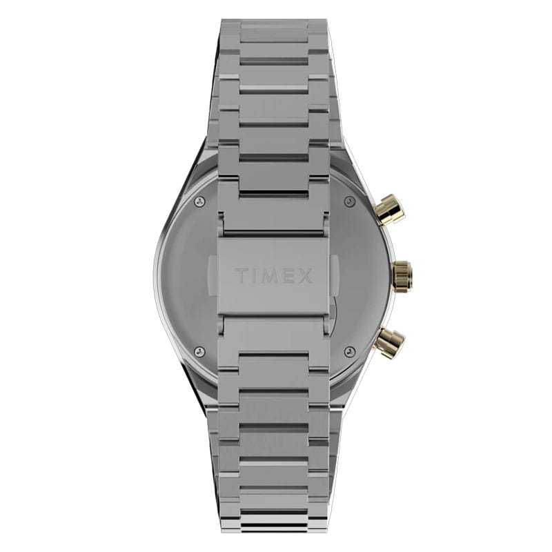Timex Q Timex Chronograph TW2W64200 - stalowa bransoleta z zapięciem motylkowym