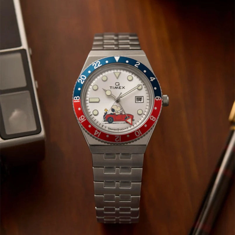 Timex x Peanuts Q Reissue GMT TW2W83300 Twoje Zegarki