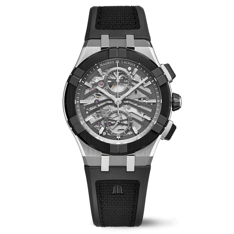 Maurice Lacroix Aikonic Automatic Chronograph Skeleton AC8018-SSL20-030-2 cały zegarek
