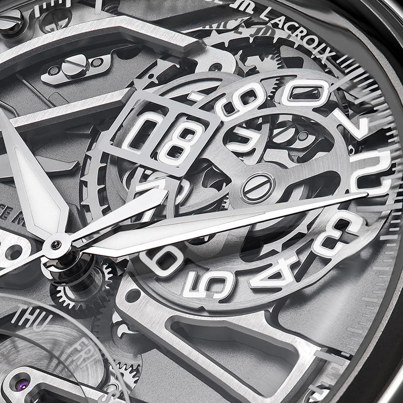Maurice Lacroix 1975 Master Grand Date Retrograde 758008-SS001-090-2 detale tarczy