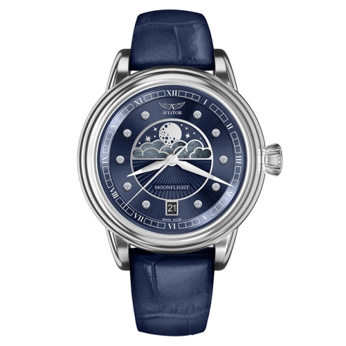 Zegarek Aviator Douglas Moonflight Diamond Edition V.1.33.0.379.4