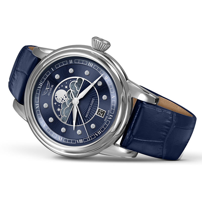 Aviator Douglas Moonflight Diamond Edition V.1.33.0.379.4 zegarek na boku