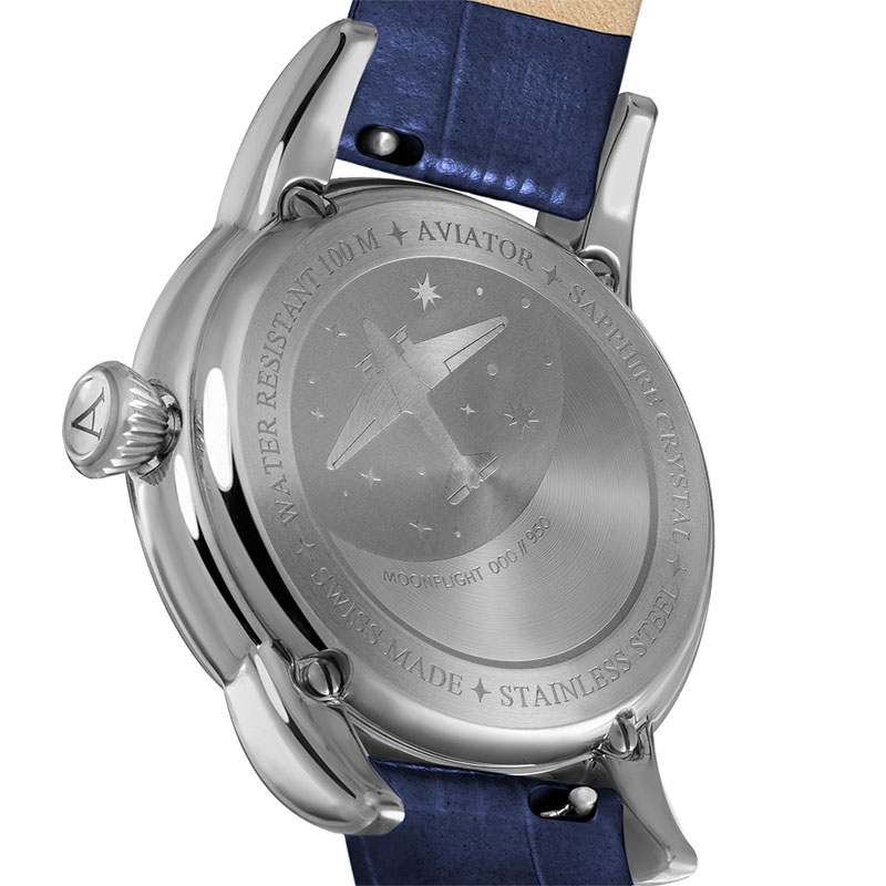 Aviator Douglas Moonflight Diamond Edition V.1.33.0.379.4 tył zegarka