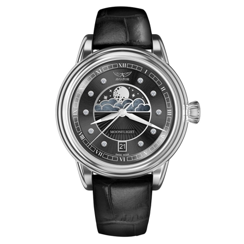Zegarek Aviator Douglas Moonflight Diamond Edition V.1.33.0.381.4