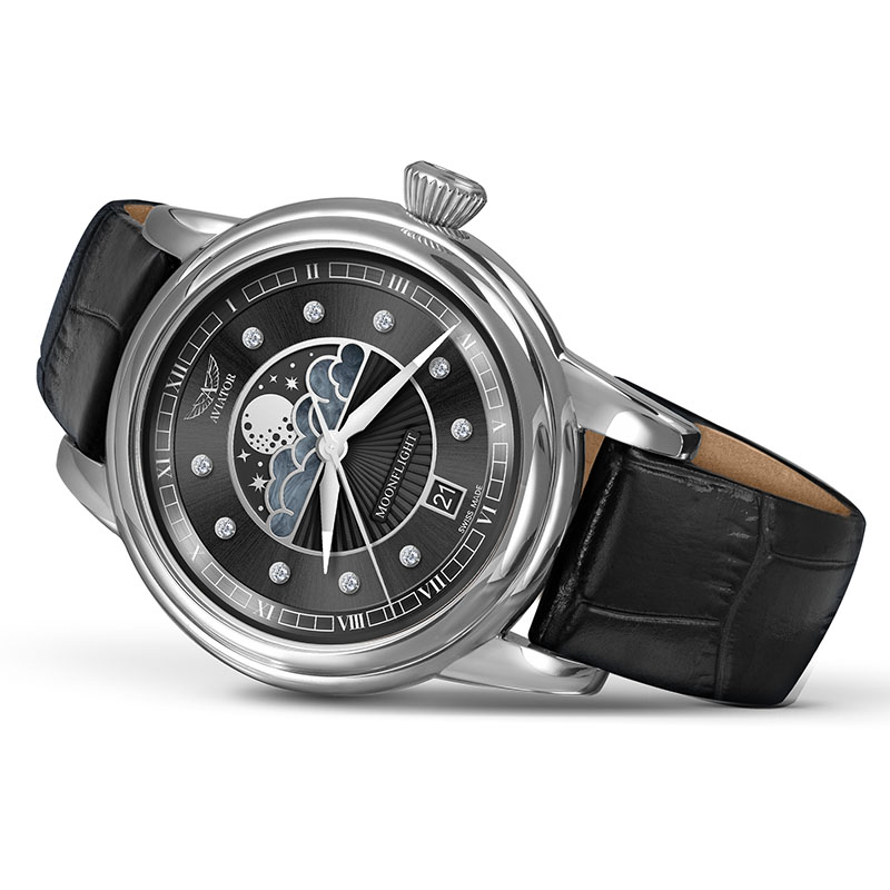Aviator Douglas Moonflight Diamond Edition V.1.33.0.381.4 zegarek na boku
