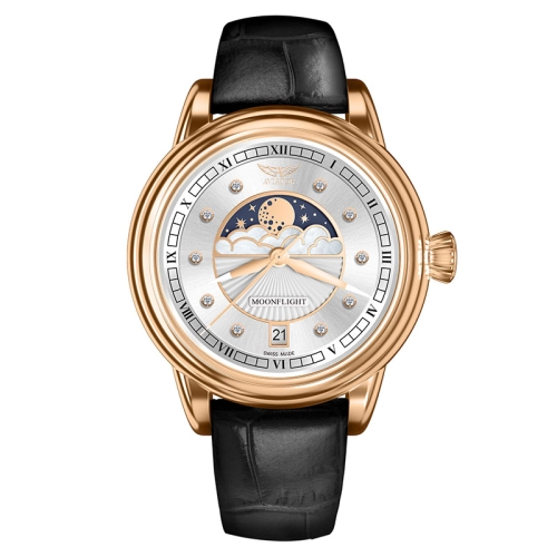 Zegarek Aviator Douglas Moonflight Diamond Edition V.1.33.2.382.4