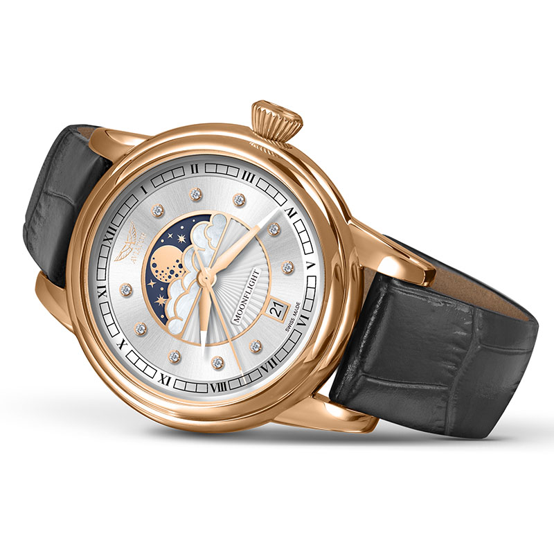 Aviator Douglas Moonflight Diamond Edition V.1.33.2.382.4 zegarek na boku