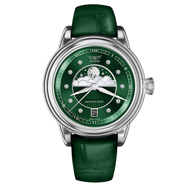 Aviator Douglas Moonflight Diamond Polska Edycja V.1.33.0.390.4 PL zegarek