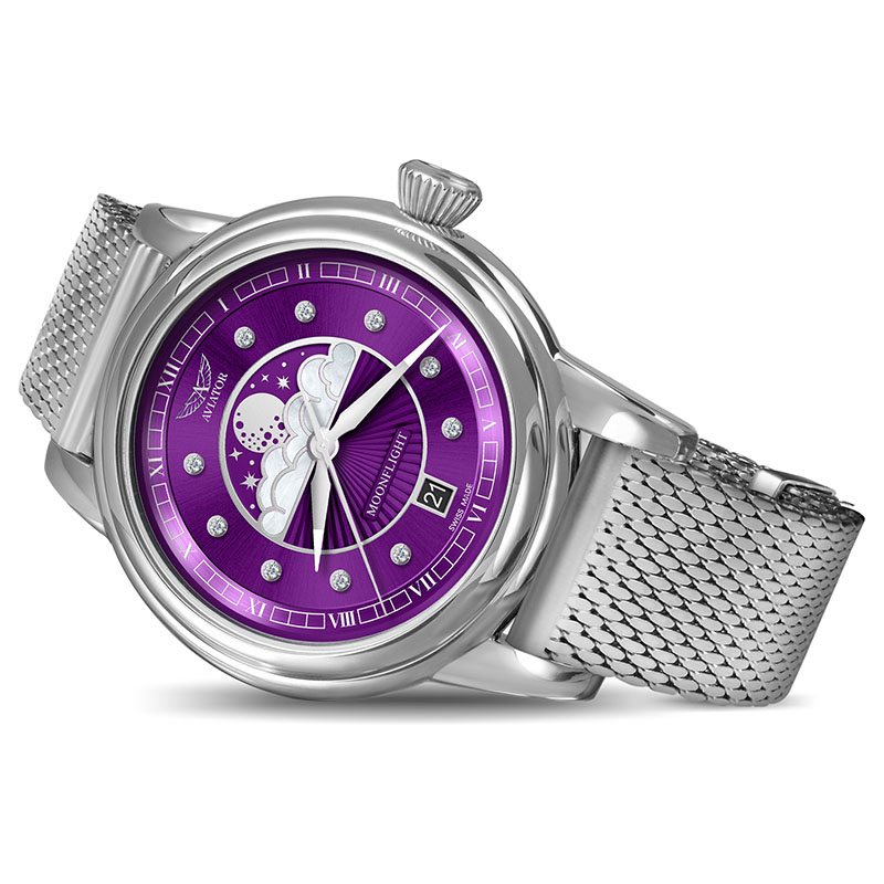 Aviator Douglas Moonflight Diamond Edition V.1.33.0.361.5 zegarek na boku