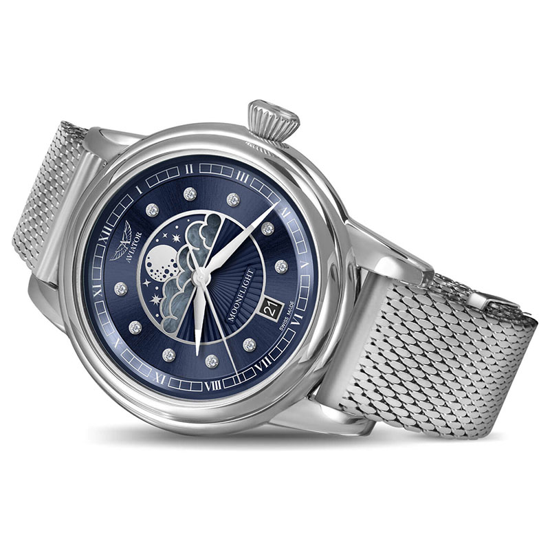 Aviator Douglas Moonflight Diamond Edition V.1.33.0.379.5 zegarek na boku