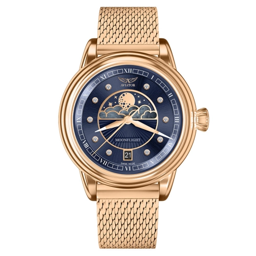 Zegarek Aviator Douglas Moonflight Diamond Edition V.1.33.2.380.5