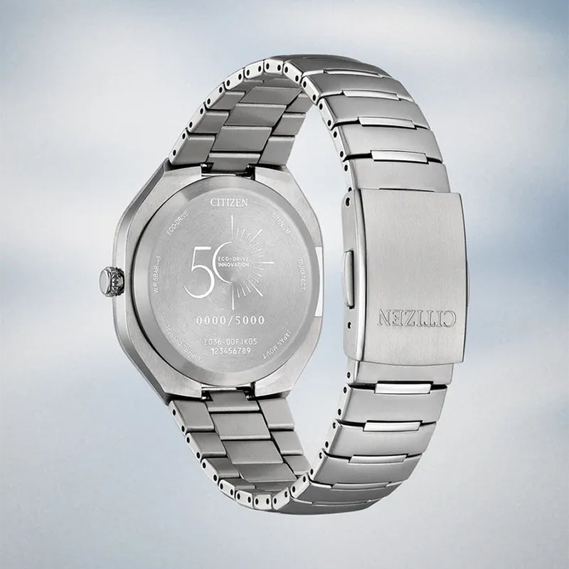 Citizen Eco-Drive Photon 50th Anniversary Limited Edition BJ6560-53W tył zegarka
