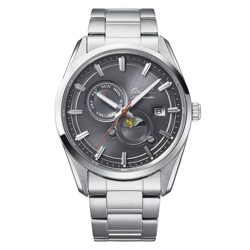 Orient Stretto Day & Night RA-AK0311N30B – męski zegarek automatyczny z szarą tarczą