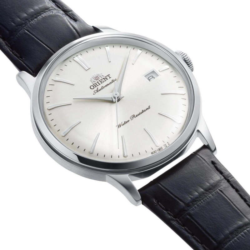 Orient Bambino Automatic RA-AC0031S30B - biała tarcza z datownikiem i indeksami liniowymi