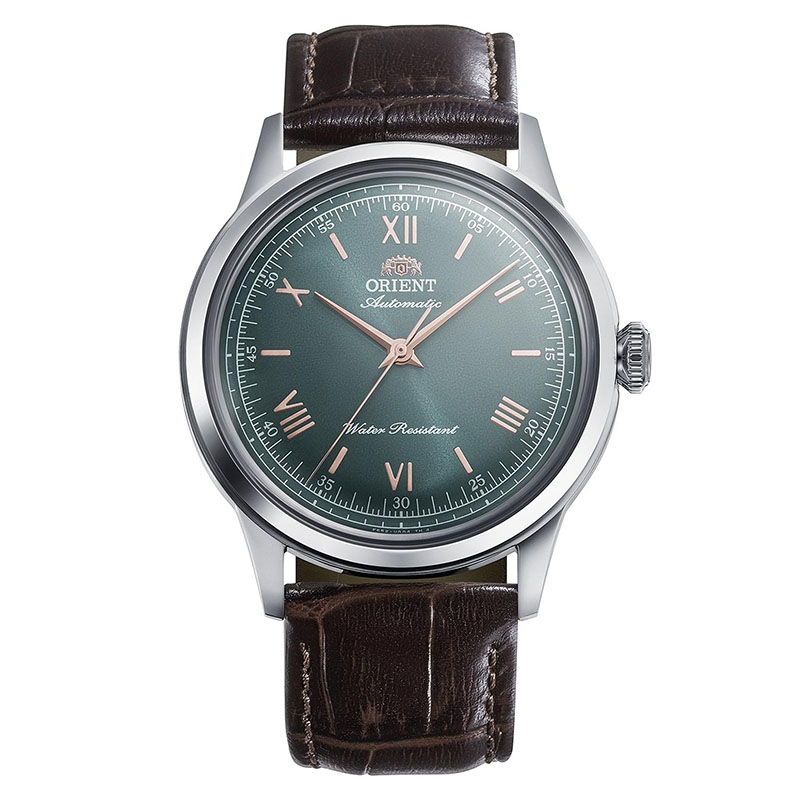 Orient Bambino Automatic RA-BB0001E30B – klasyczny automat bez datownika z zieloną tarczą