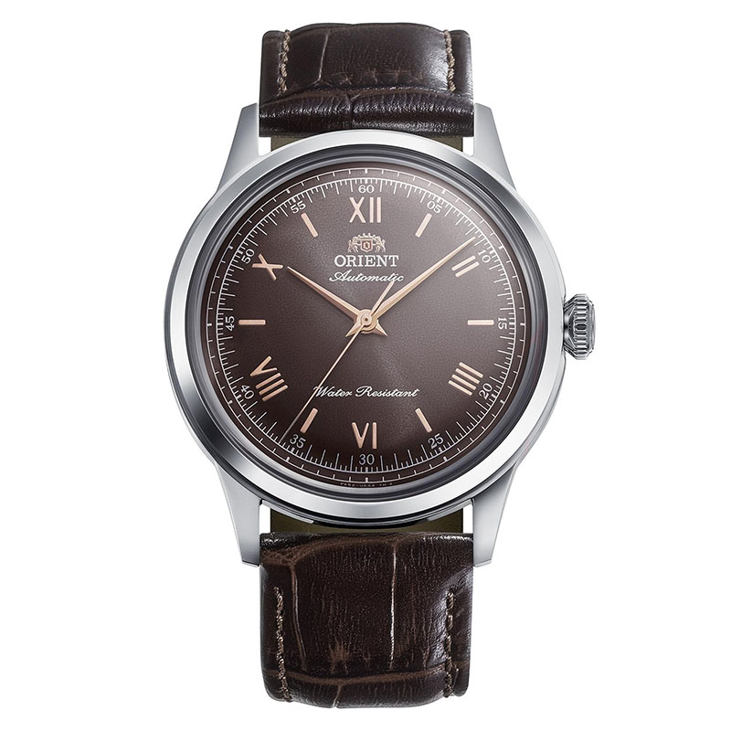 Orient Bambino Automatic RA-BB0004Y30B – klasyczny automat bez datownika z brązową tarczą