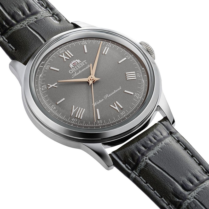 Orient Bambino Automatic Limited Edition RA-BB0006N30B - szara tarcza z indeksami liniowymi, cyframi rzymskimi i arabskimi