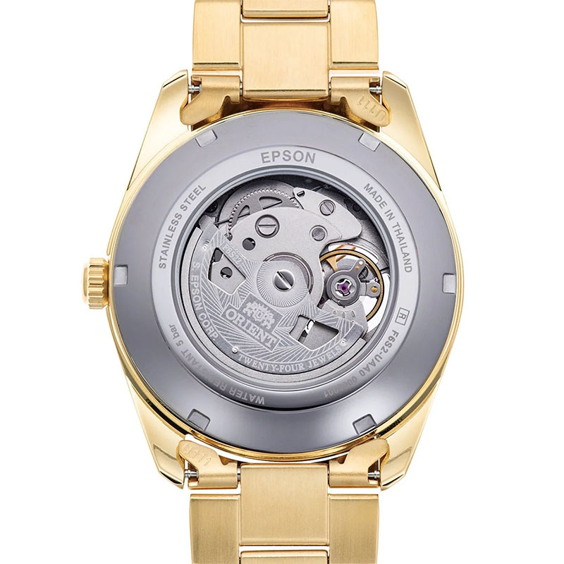 Orient Stretto Semi Skeleton RA-AR0007S10B - zakręcany i przeszklony dekiel z widocznym rotorem
