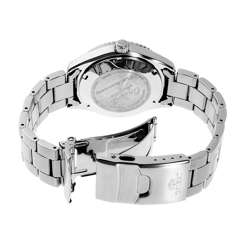 Orient Mako RA-AC0Q12L30B - zapięcie motylkowe stalowej bransolety
