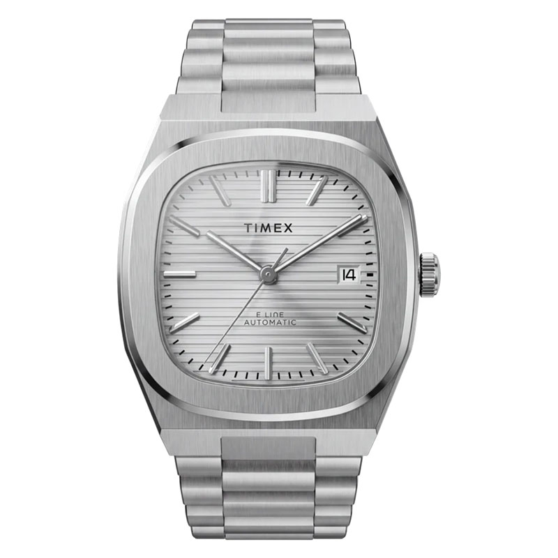 Timex E Line Automatic TW6A00500 – automat z kwadratową kopertą TV Dial i srebrną tarczą