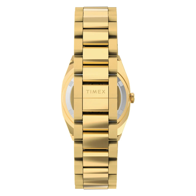 Timex E Line Quartz TW6A00900 – pozłacana stalowa bransoleta z zapięciem motylkowym