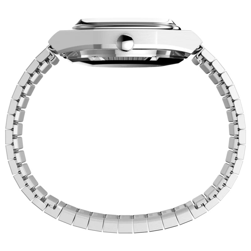 Timex E Line 1983 Automatic TW2Y66700 – kompaktowa, zaokrąglona kwadratowa koperta 34 mm z profilu