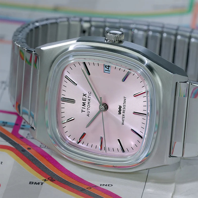 Timex E Line 1983 Automatic TW2Y66800 – akrylowe szkło w stylu vintage
