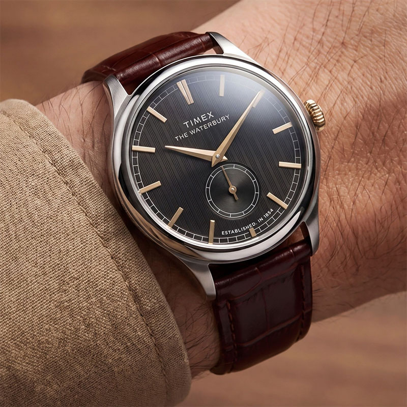 Timex Waterbury Classic Sub Second TW2Y92100 – subtarcza sekund na godzinie szóstej