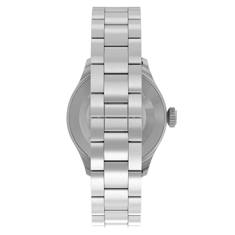 Timex Waterbury Ace TW2Y18800 - tył zegarka ze stalową bransoletą z zapięciem motylkowym