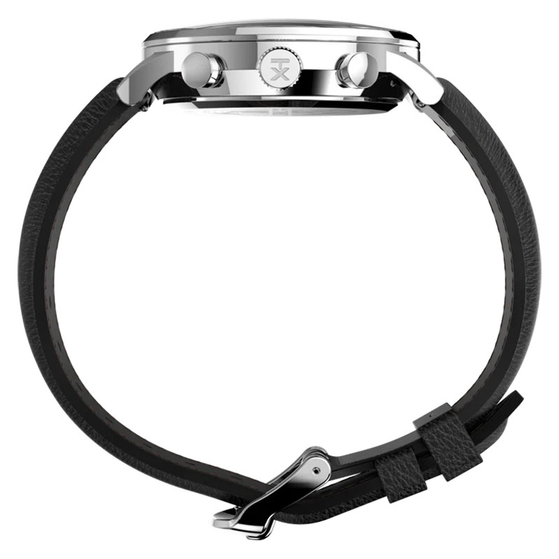 Timex Waterbury Classic Chronograph TW2U88300 - profil koperty z logowaną koronką