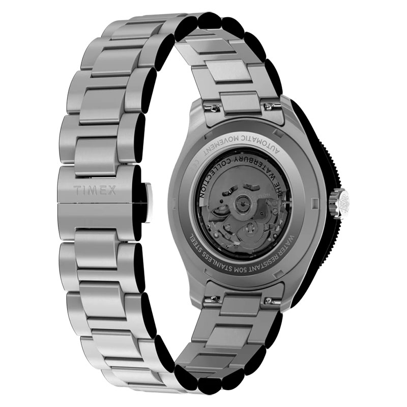 Timex Waterbury Heritage Automatic GMT TW2Y60800 - przeszklony i zakręcany dekiel