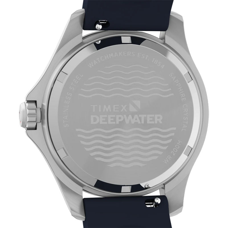 Timex Deepwater Meridian 200 TW2Y40300 - dekiel z grawerem i motywem fal