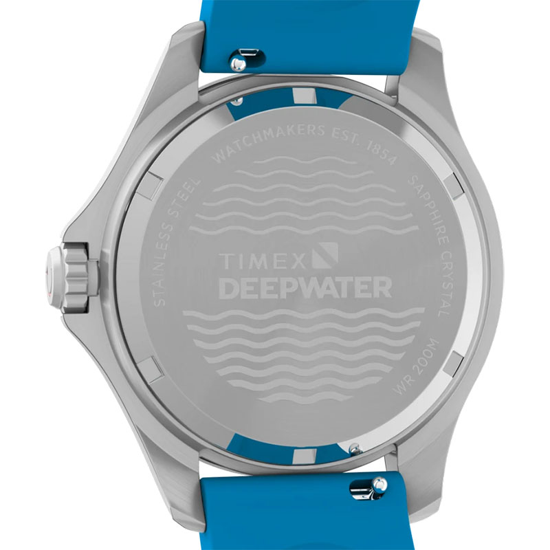 Timex Deepwater Meridian 200 TW2Y40400 - dekiel z grawerem i motywem fal