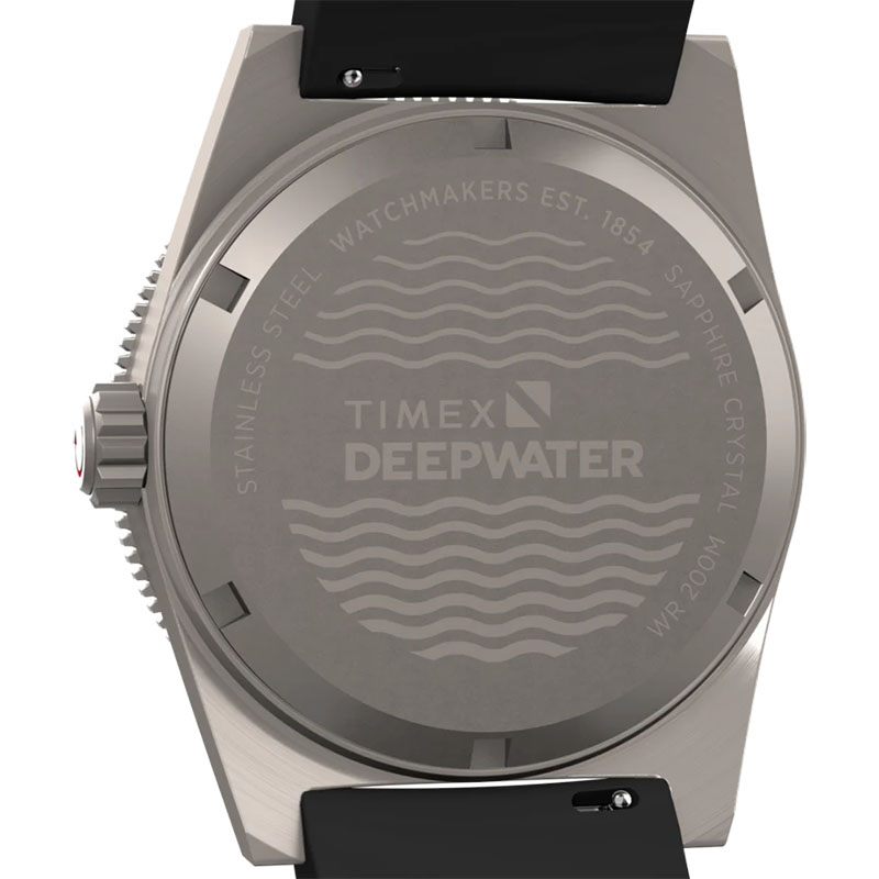 Timex Deepwater Reef 200 Titanium Automatic TW2W73800 -  dekiel z grawerem i motywem fal