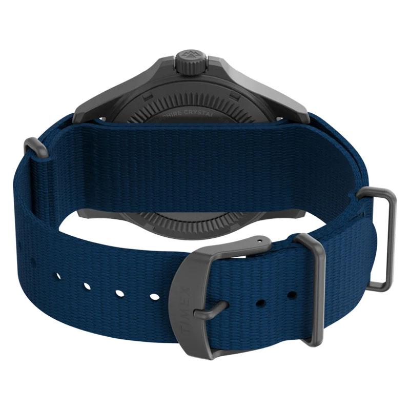 Timex Expedition Field Post Solar TW2Y31700 - tył zegarka z widocznym paskiem i zapięciem