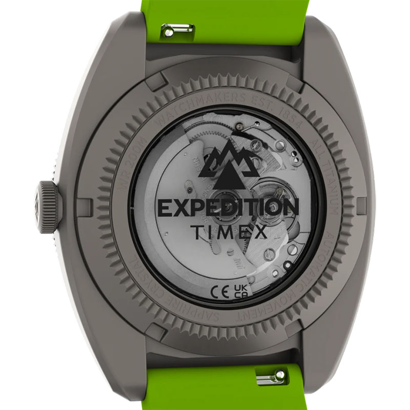 Timex Expedition Pioneer Titanium Automatic TW2Y63700 - przeszklony i zakręcany dekiel z grawerem expedition