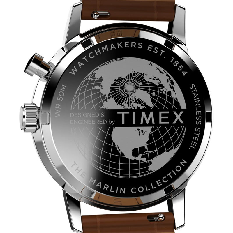 Timex Marlin Moon Phase TW2W51000 - pełny i zakręcany dekiel z grawerem