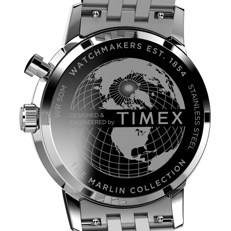 Timex Marlin Moon Phase TW2W51300 - pełny i zakręcany dekiel z grawerem