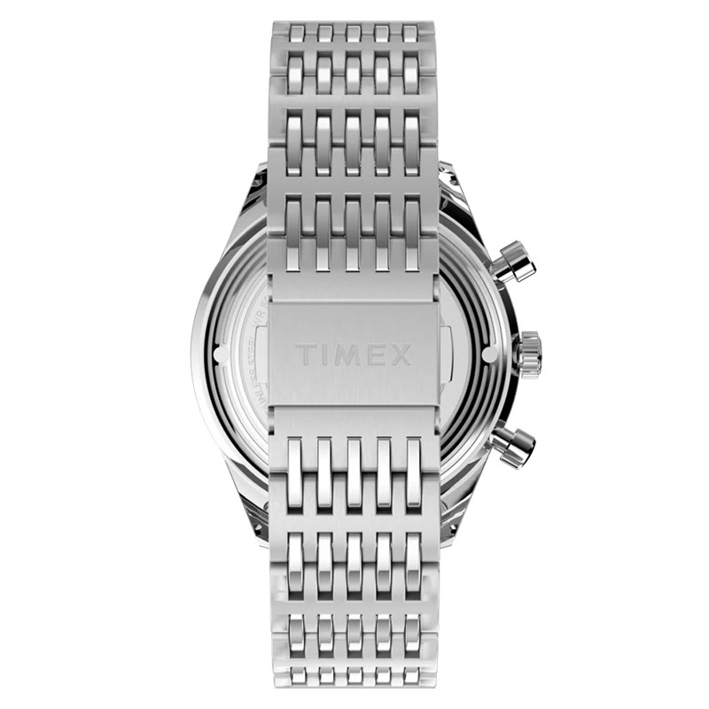 Timex Marlin Jet Chronograph TW2Y89800 - sześciokolumnowa stalowa bransoleta z zapięciem motylkowym