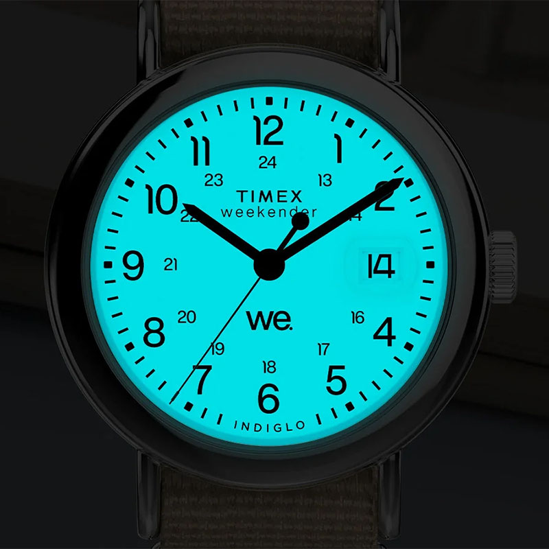 Timex Weekender TW2Y09100 - podświetlenie tarczy Indiglo