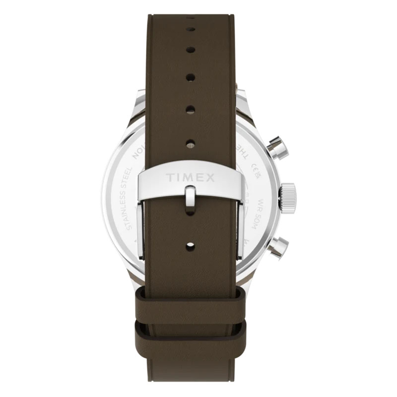 Timex Weekender New England Chronograph TW2Y85200 - skórzany pasek z zapięciem na klamrę