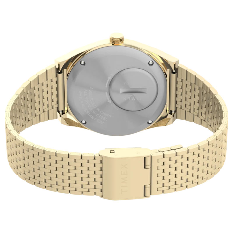 Timex Q Timex Falcon Eye TW2W62500 - tył zegarka z widocznym deklem oraz zapięciem bransolety