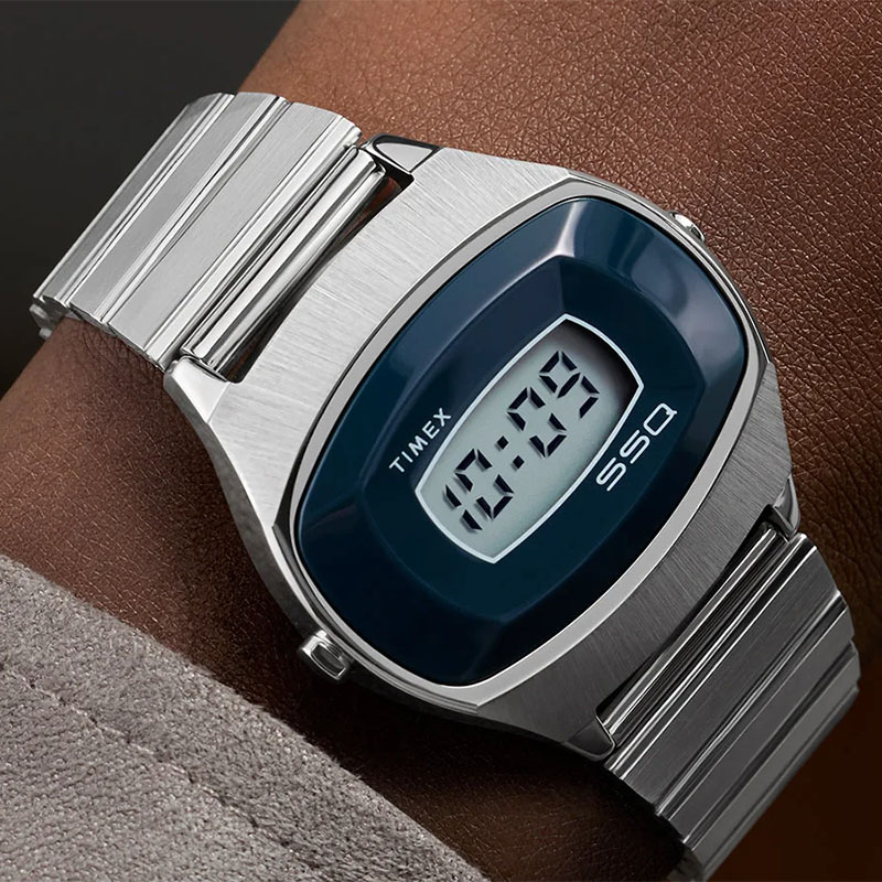 Timex Q Timex 1975 SSQ Digital Reissue TW2Y06100 - zegarek z wyświetlaczem cyfrowym na nadgarstku
