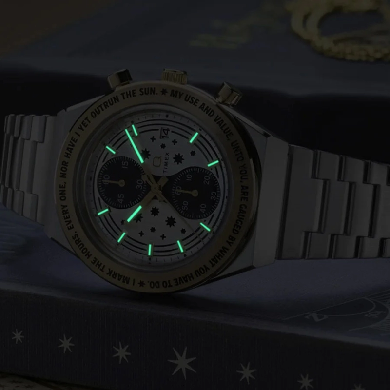 Timex Harry Potter x Q Timex Time Turner Chronograph TW2Y75900 - powłoka luminescencyjna świecąca w ciemności