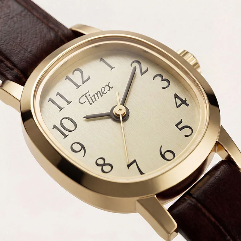 Timex Cavatina Mini TW2Y87700 - szampańska tarcza z cyframi arabskimi