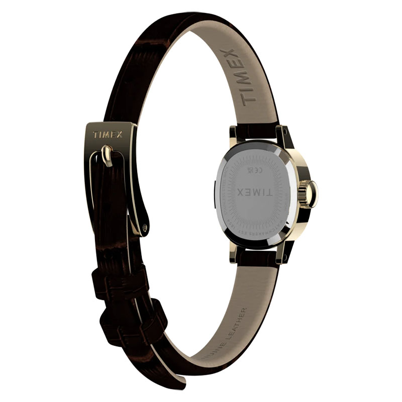 Timex Cavatina Mini TW2Y87700 - tył zegarka z widocznym deklem oraz paskiem
